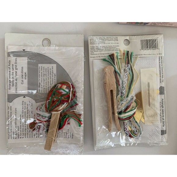 Lot of 8 assorted Craft kits Needle Point with frames, Stitchery Kits, Christmas - Picture 11 of 12